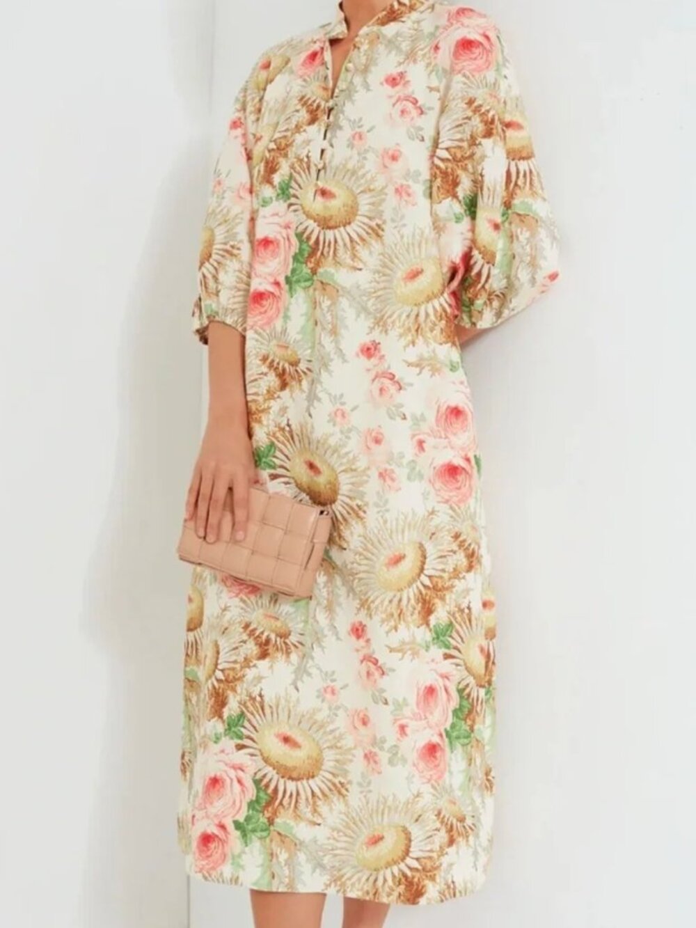 Tuckernuck Sun Faded Floral Maryse Caftan Dress - Medium - Like New